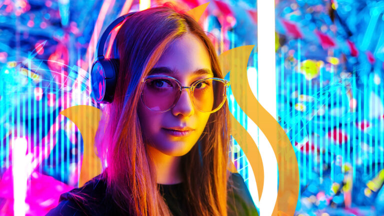 Creating Immersive Audio Experiences student wearing headphones
